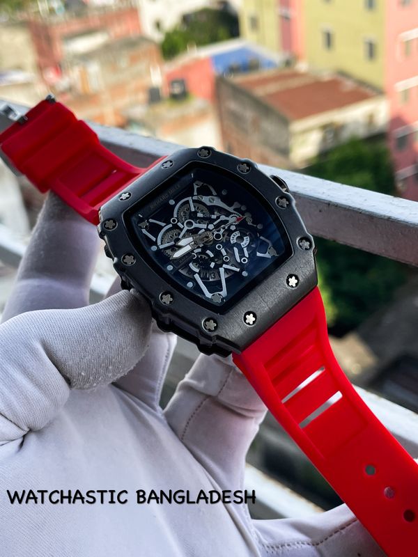 RM Red Belt Full Black Dial
