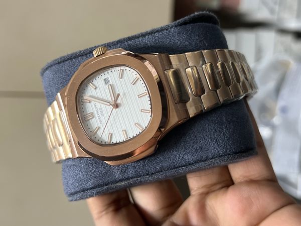 PATEK AUTO ROSE GOLD CASE WHITE DIAL OFFER