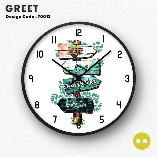 LET THE ADVENTURE BEGIN Wall Clock
