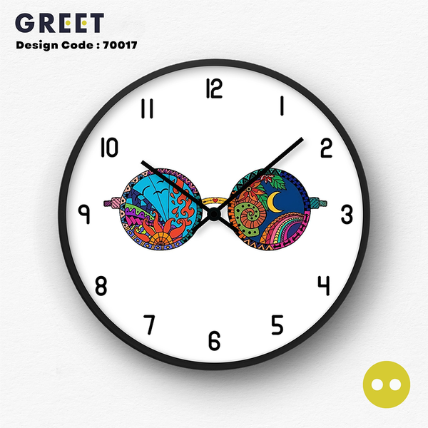 Desi Glass Pattern Wall Clock