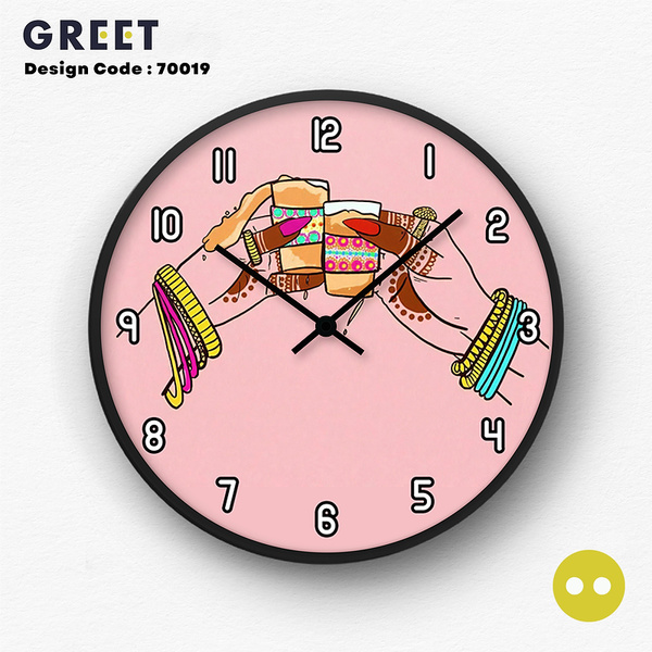 Tea Moments Artistic Bengali Wall Clock