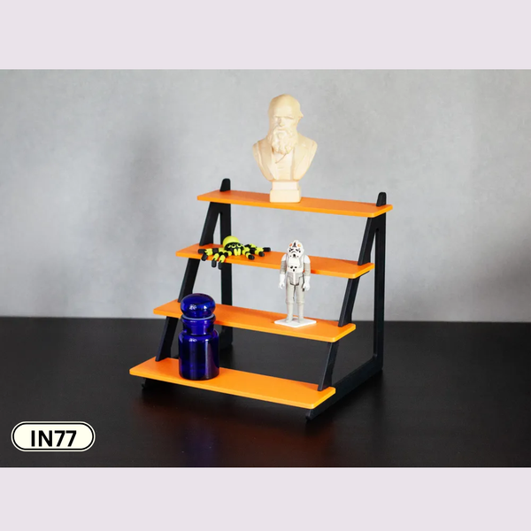 4-Shelf Display Stand – Desk Organizer for Decor, Toys & Prints | IndecorBD