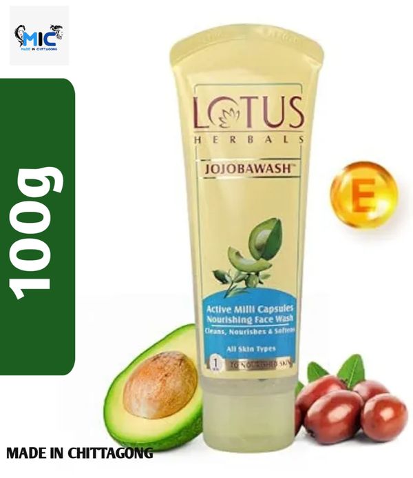 Lotus Herbals Jojobawash Active Milli Capsules Nourishing Face Wash | For All Skin Types | 12ml