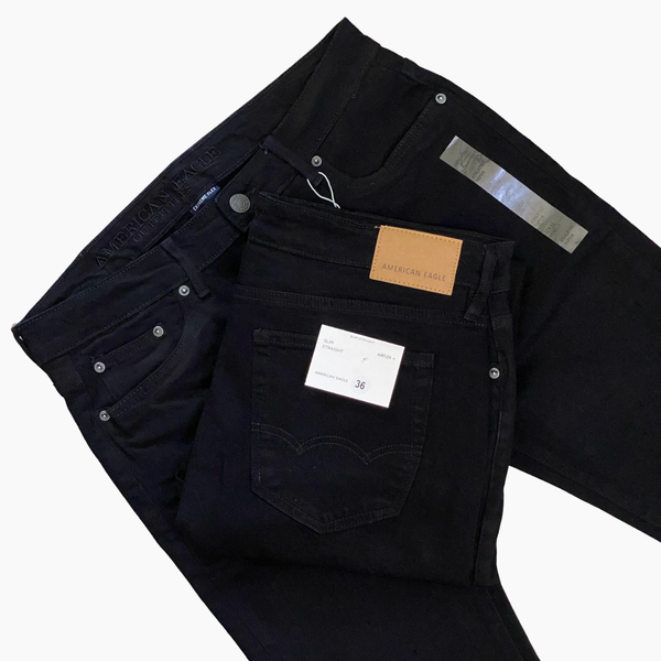 American Eagle Men's Jet Black Jeans