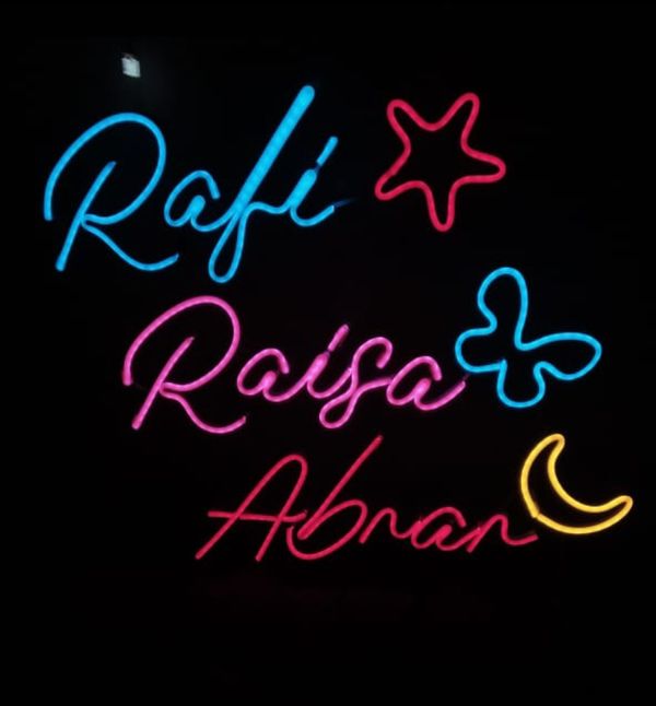 3 name neon Sign By BdBitan