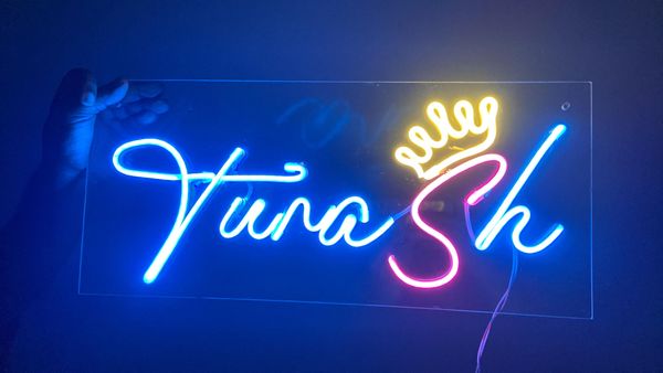 Single Name Neon Sign By Bdbitan