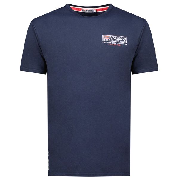 T-Shirt Men Short Sleeve with Navy Flag