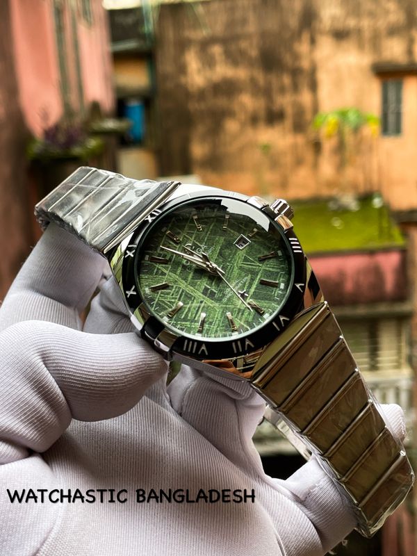 Omega Constellation Meteorite Green Dial Sweep