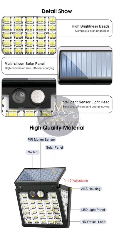 💥Auoyo Solar Wall Light Solar Outdoor Lighting LED Motion Sensor Solar Light 270° Wide Angle Lamp Automatic Light IP65 Waterproof Garden Light for Yard Garden Deck Pathway Porch - Image 11