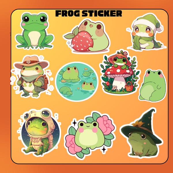Frog sticker set 01