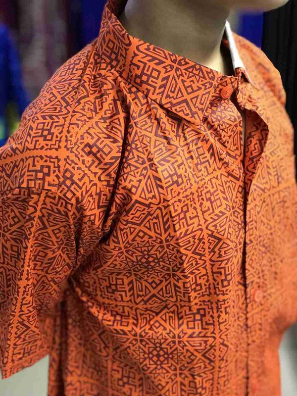 Boys Summer Orange Half Shirt | Traditional Style