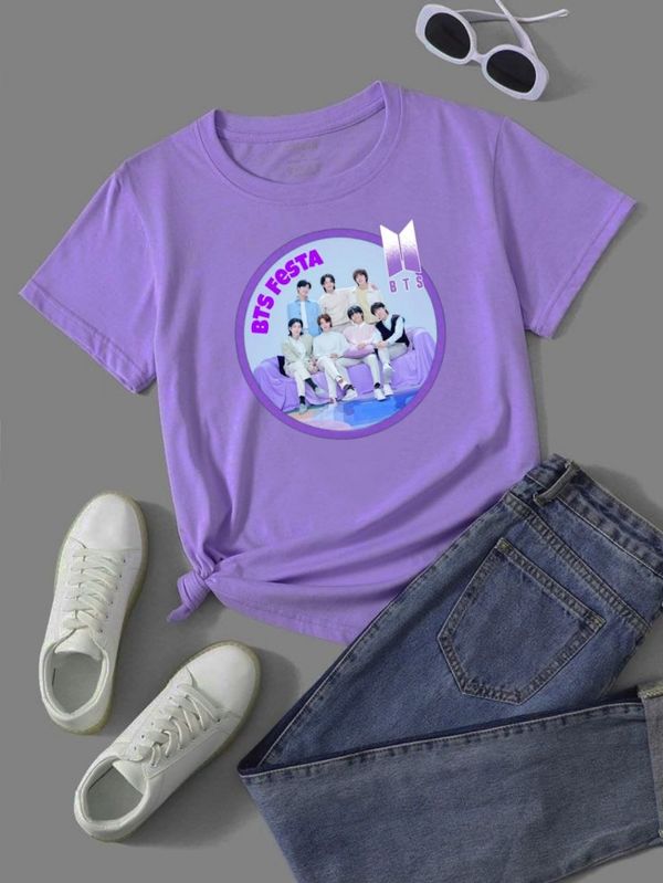 Festa With Logo Half Sleeve T-Shirt