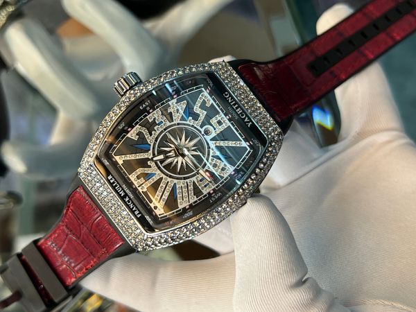 Franck Muller Vanguard Red Belt Stone