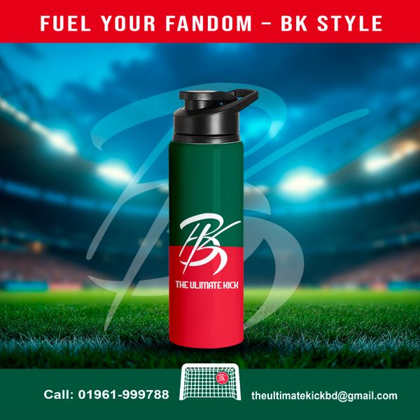 Official BK Edition – 750ml Bangla Kicks Bottle (Flag Colors Inspired)