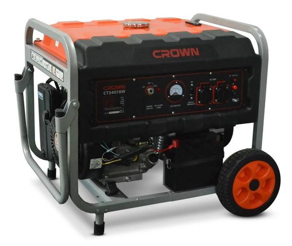 CROWN 5KW Professional Gasoline Generator, 5KW, Manual start; CT34078W