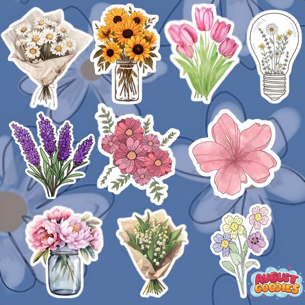 Flower sticker set 02