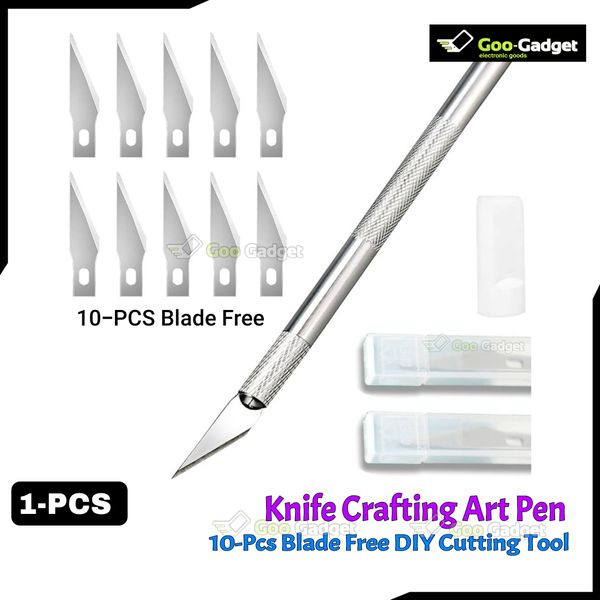 Crafting Art Pen Precision Knife with Interchangeable Sharp 5/10 Blades | DIY Cutting Tool