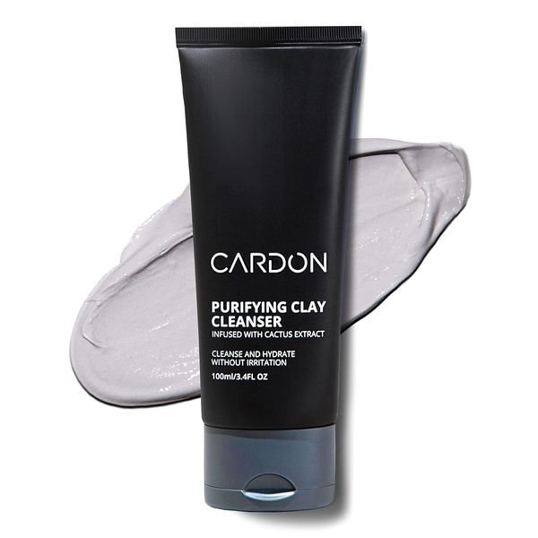 Cardon Men's Deep Pore Cleaning Clay Face Wash, Oily, Acne-Prone Skin