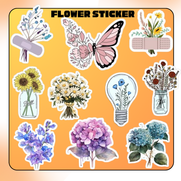Flower sticker set 01