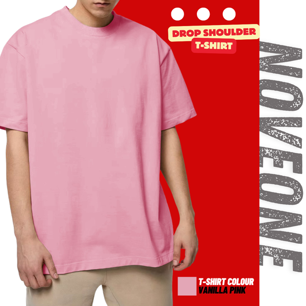 Vanilla Pink - Drop Shoulder T-shirt for Men