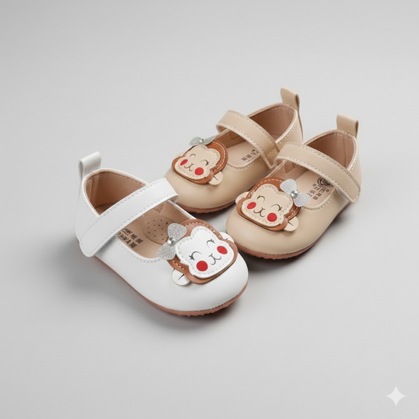 Baby Girls Monkey Soft PU Leather Shoes (6 - 24 months) for yours BABUU