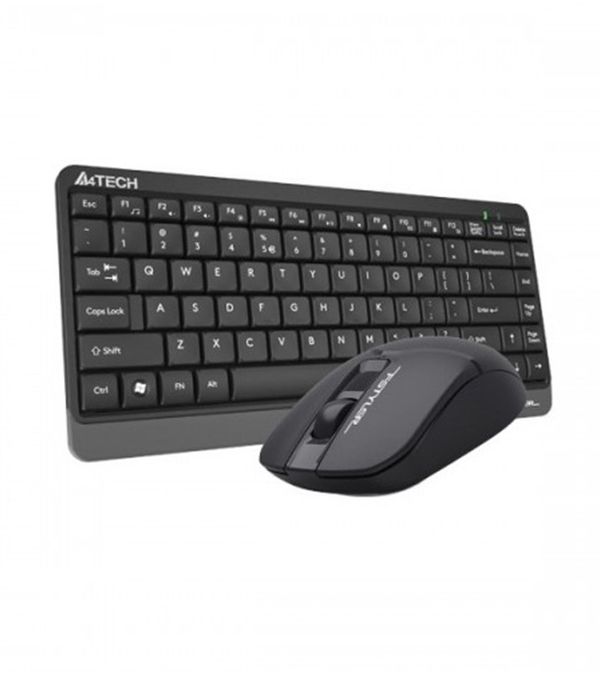Black Wireless Keyboard & Mouse Combo-A4 Tech FG1112