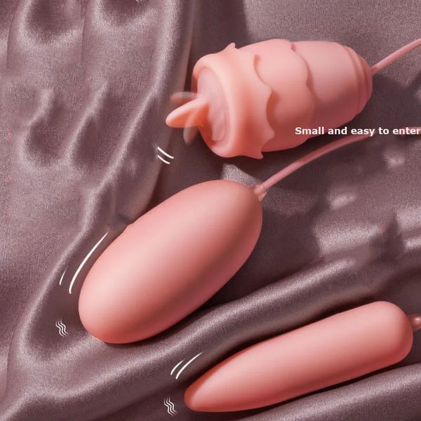 Tongue Vibrator 10 Modes USB 3in1 Vibrating Egg G-spot Massage Oral Licking Clitoris Stimulator Erotic Adults Sex Toys For Women