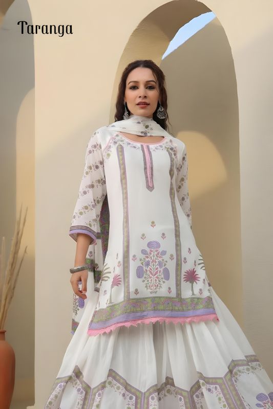 Taranga Premium Cotton Sharara 3-Piece Set