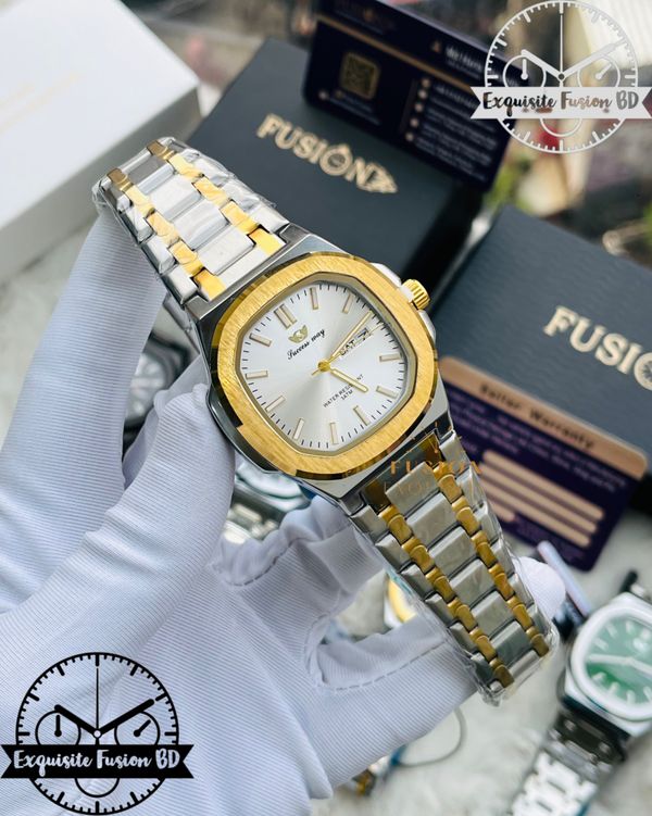 Success Way Dual Tone White Dial L208 Authentic Watch