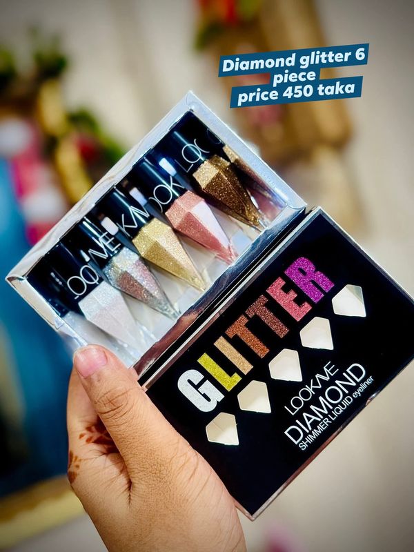diamond glitter eyeliner 6 piece