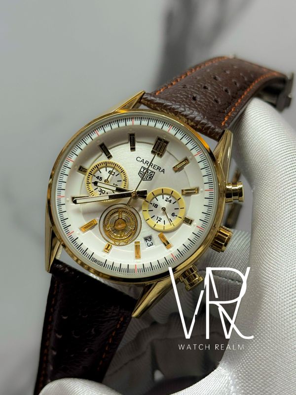 TAG HEUER CARRERA TOURBILLION WHITE N GOLD