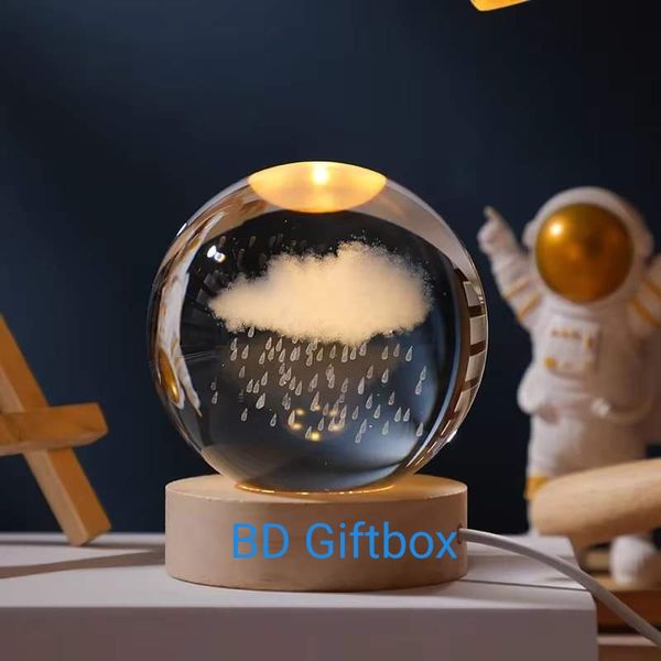 3D Crystal Ball – Rain Cloud