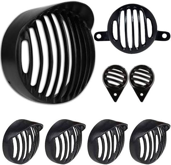 Safety Grill Set ( Headlight,Back Light,Parking Bulb,Signal Bulb) Royal Enfield All Model