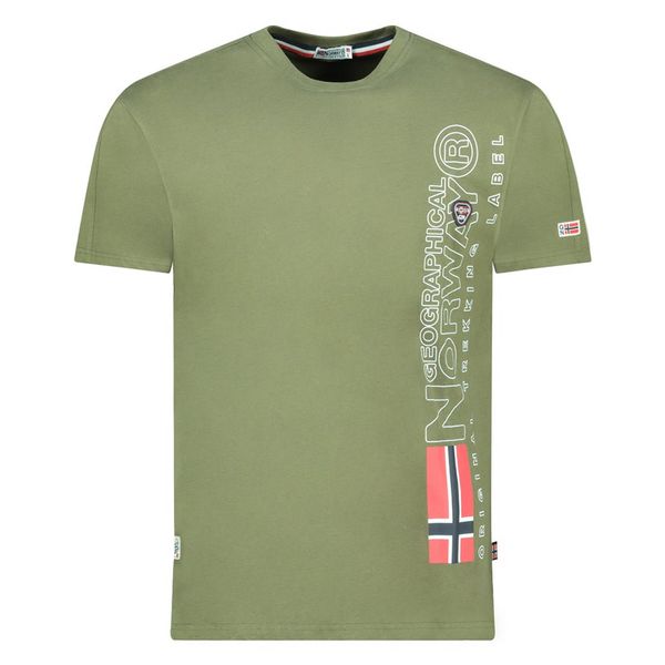 Men's T-Shirt Short Sleeve with Khaki Flag