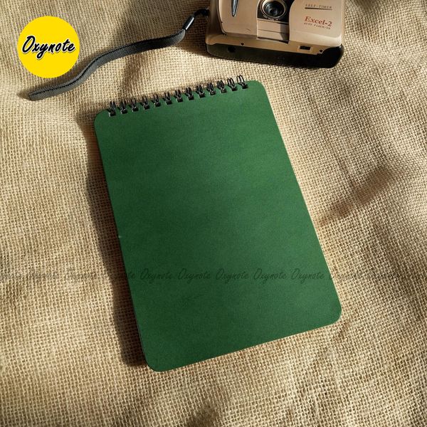 OXYNOTE A5 Size Premium Blank Cover Notebook - Dark Green