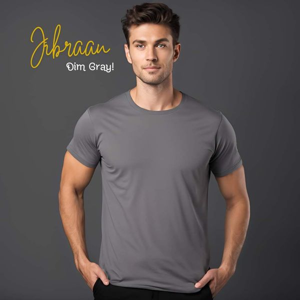 Premium Solid Dim Gray Colour T-shirt