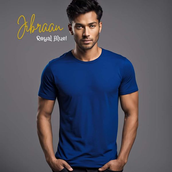 Premium Solid Royal Blue Colour T-shirt