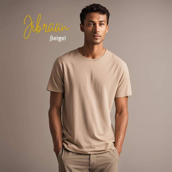 Premium Solid Beige Colour T-shirt