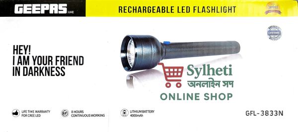 Geepas GFL-3833N Rechargeable Torch Light