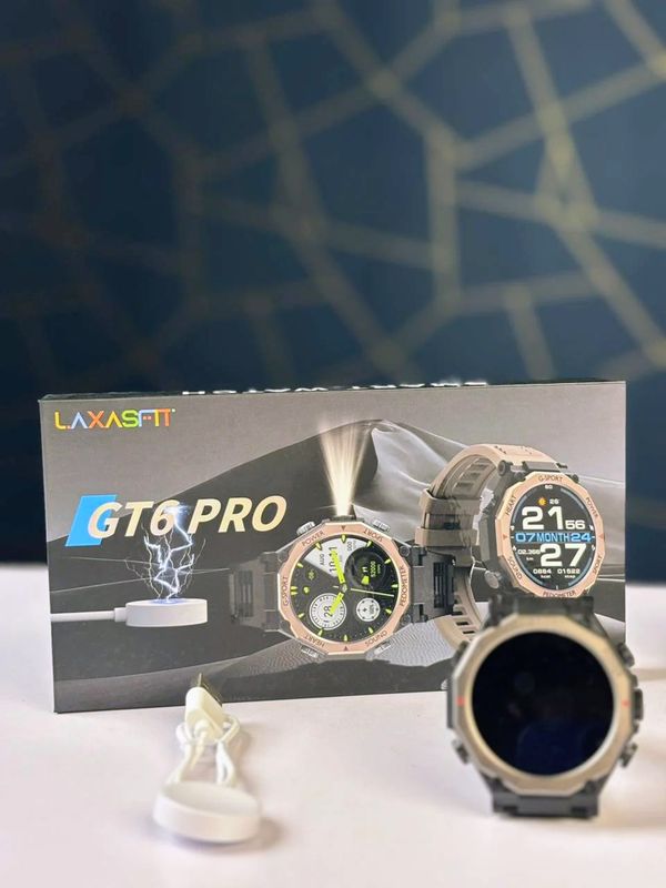 LAXASFIT GT6 Pro Smartwatch – HD ডিসপ্লে, ব্লুটুথ কল, ফিটনেস ট্র্যাকার ও ওয়াটারপ্রুফ ডিজাইন