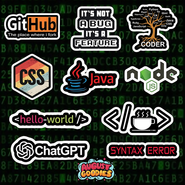 Programming and coding stickers