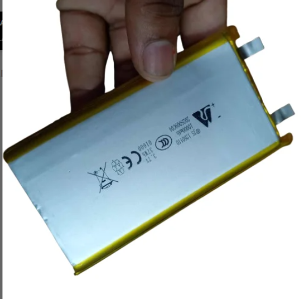 3.7V 10000 mAh Lithium Polymer Battery Size 110x60x12mm – High-Capacity Rechargeable Power Cell for Power Bank, DIY Projects & More