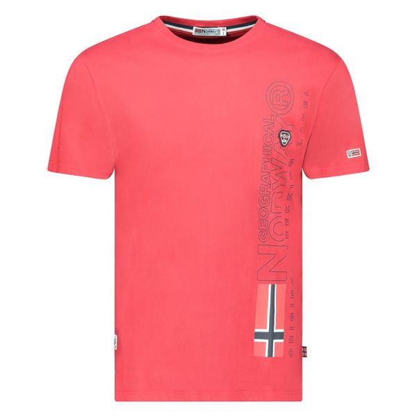 Men's T-Shirt Short Sleeve with Red Flag