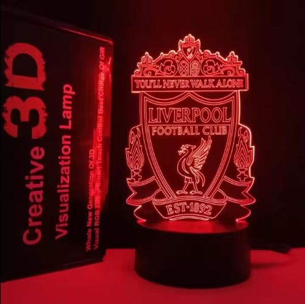 GearUP Liverpool club football acrylic led lamps,night light,high quality illusion 3d led football light