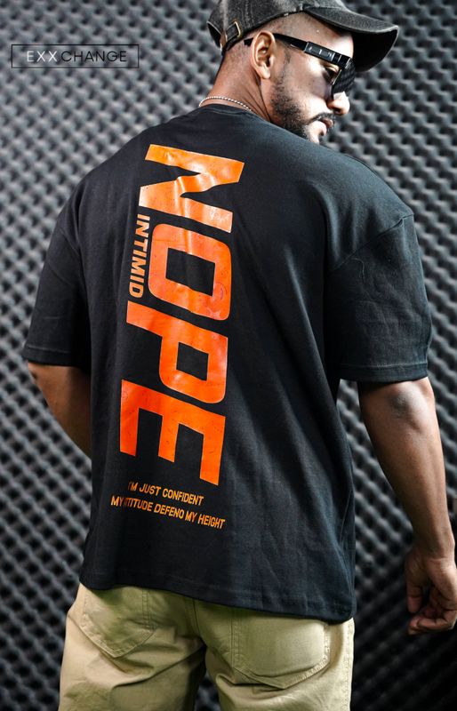 NOPE – I'M JUST CONFIDENT//unisex //Black Oversized t-shirt - Image 4