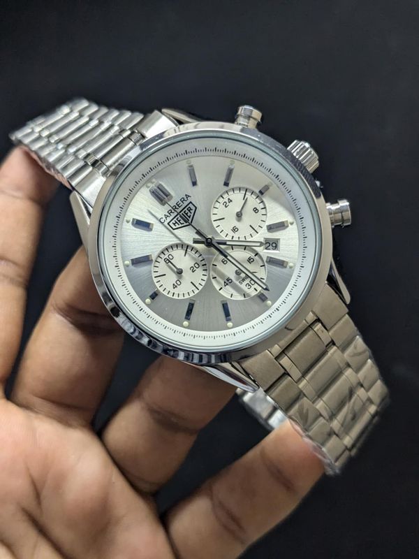 TAG CH WHITE DIAL SILVER CHAIN AA