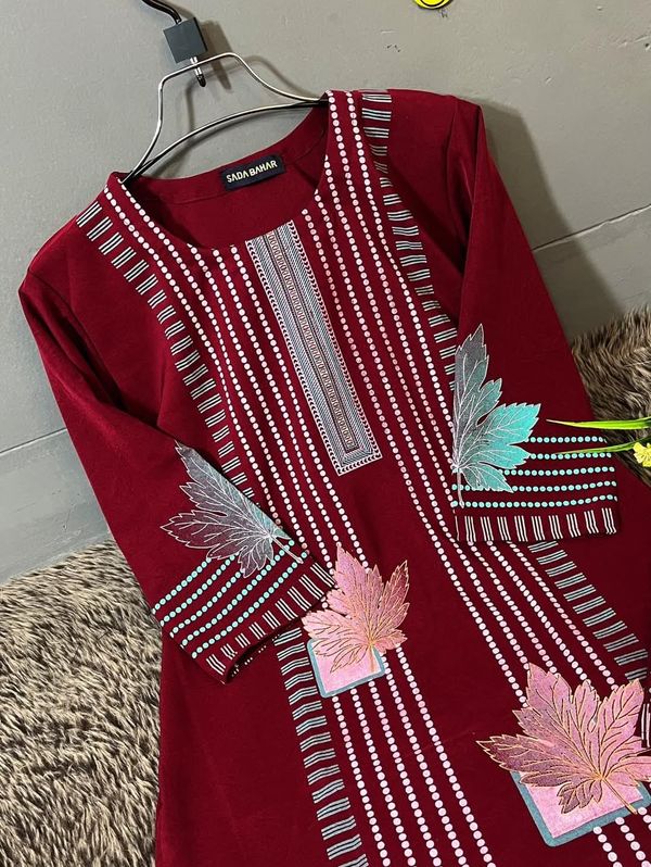 Orginal china lilen with screen print readymade 2 pics