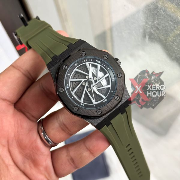 SKMEI 2359 || Green Black || Wheel Watch