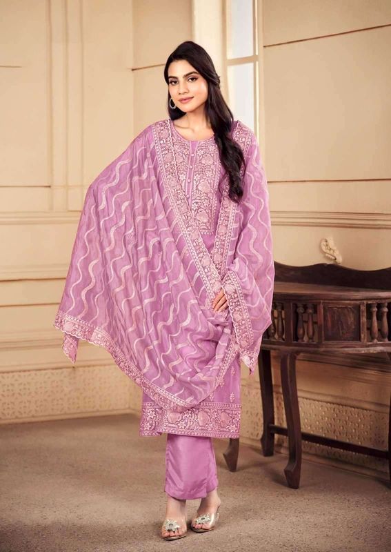 Semi –Embroidery & Sequence Work Party dress