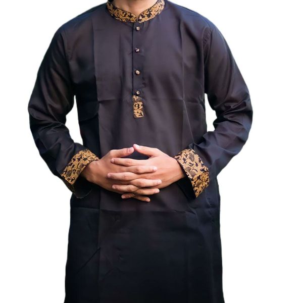 Soft cotton golden contrast Panjabi